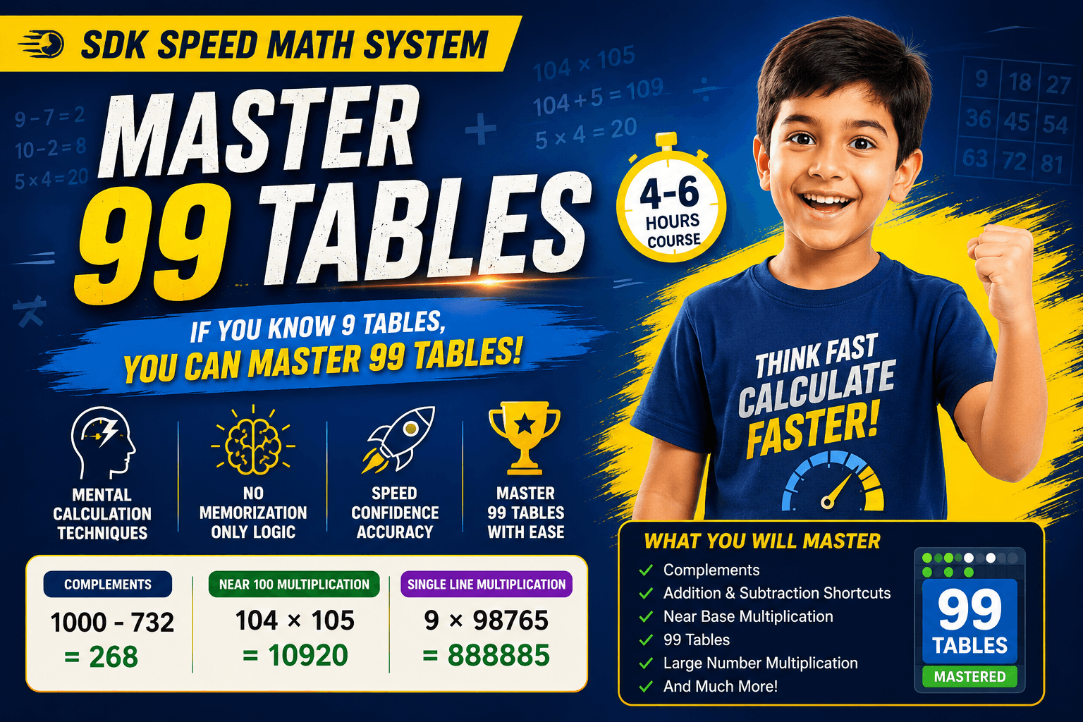 Master 99 Tables