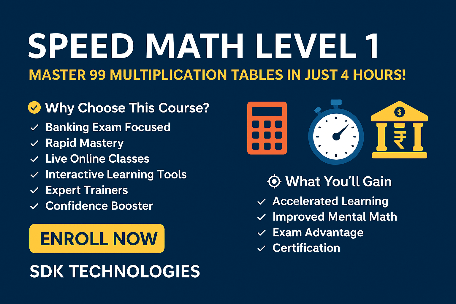 SDK's Speed Math Level 1 